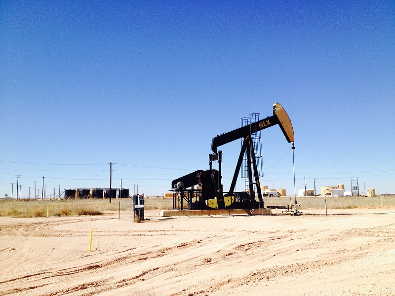 Fracking rig on cleared land- Radon-Rid, LLC explores whether fracking increases radon gas