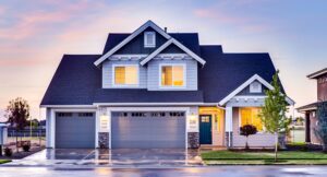 Suburban home at twilight | frequently asked questions about radon testing | Radon-Rid, LLC